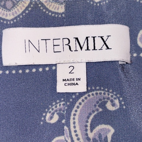 Intermix 100% Silk Isla Scarf Midi Dress Size 2 Blue/Lilac - Picture 15 of 16